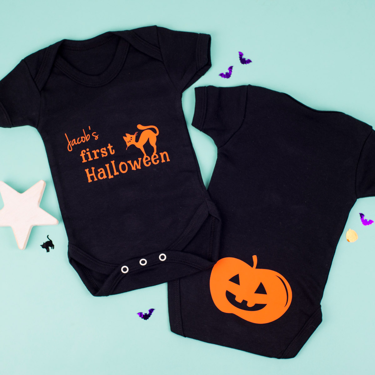 personalised halloween babygrow