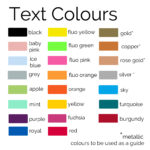 text colours